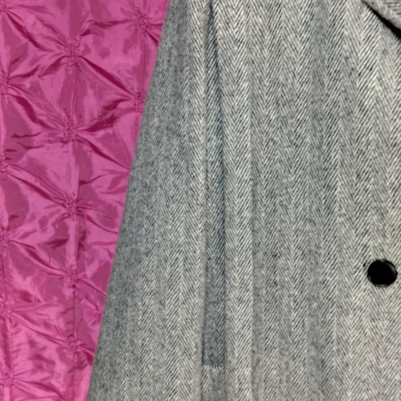 Andrea Marin new York size 14 wool blend einter coat 3/4 length black/white - Picture 7 of 11